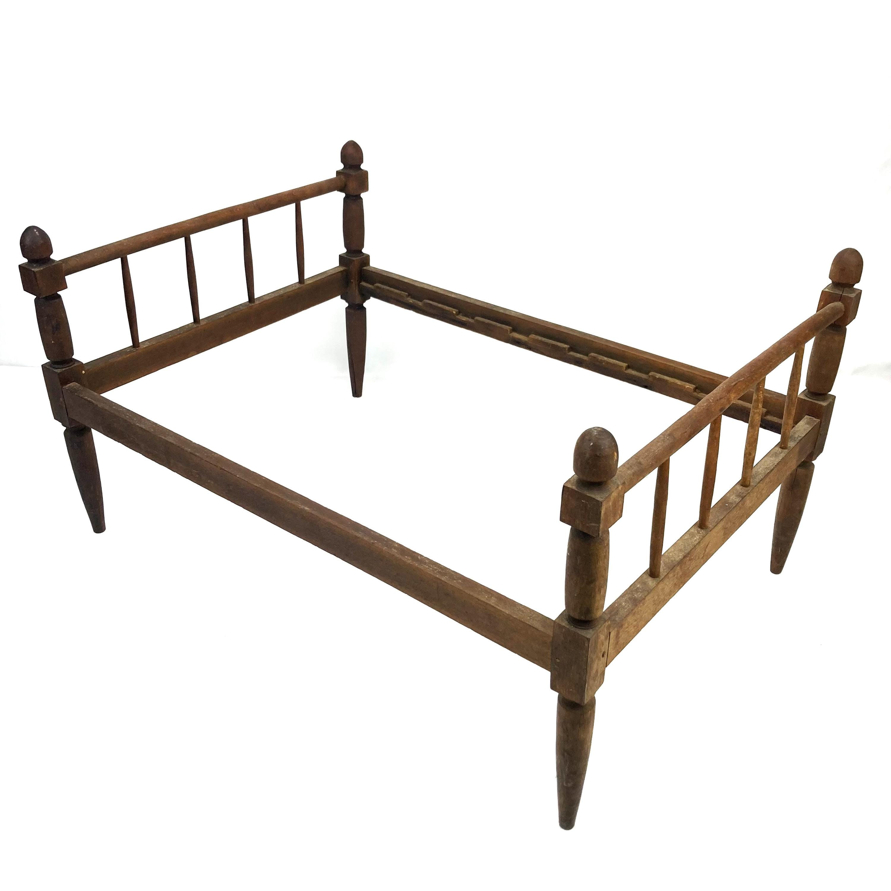 Vintage Doll Bed Wooden - Etsy