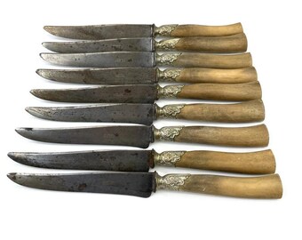 Antique Joseph Rodgers & Sons Dinner Knives, Set of 6, Cutlers to