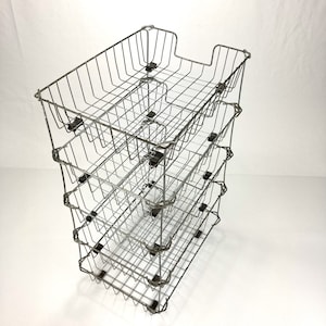 Vintage Wire Paper Sorting Trays - Set of Five Stacking Baskets - Etsy