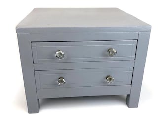 Vintage Two Drawer Cabinet Apothecary Sewing Craft Storage