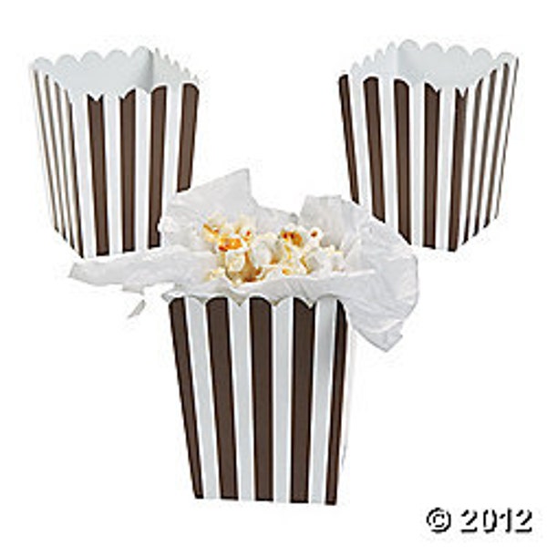 Striped Popcorn Box Etsy