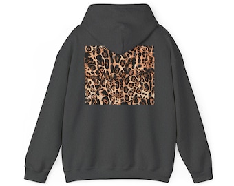 Sudadera con capucha con estampado animal Stay Wild, sudadera unisex con capucha, jersey con estampado de leopardo, regalo de animales salvajes, ropa acogedora para el invierno