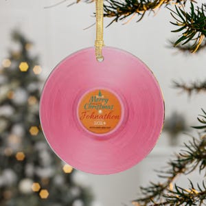 Vinyl Record Christmas Ornaments- Personalized