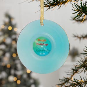 Vinyl Record Christmas Ornament Personalized