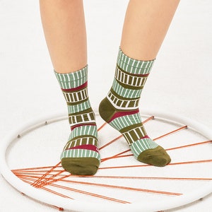 Skybridge Moss Unisex Crew Socks mens socks womens socks colorful fun & comfortable socks image 1