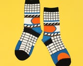 Silo White Unisex Crew Socks | mens socks |  womens socks | colorful fun & comfortable socks