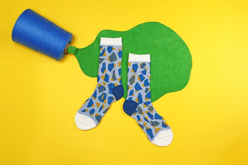 womens socks mens socks Stone Steps Blue Unisex Crew Socks colorful fun /& comfortable socks