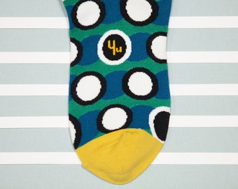 Coffeehouse Green Unisex Crew Socks | cotton socks | colorful fun & comfortable socks