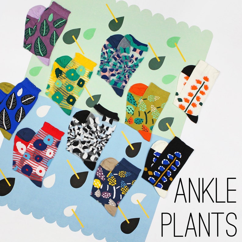 African Hosta Denim Unisex Crew Socks cotton socks colorful fun & comfortable socks image 9