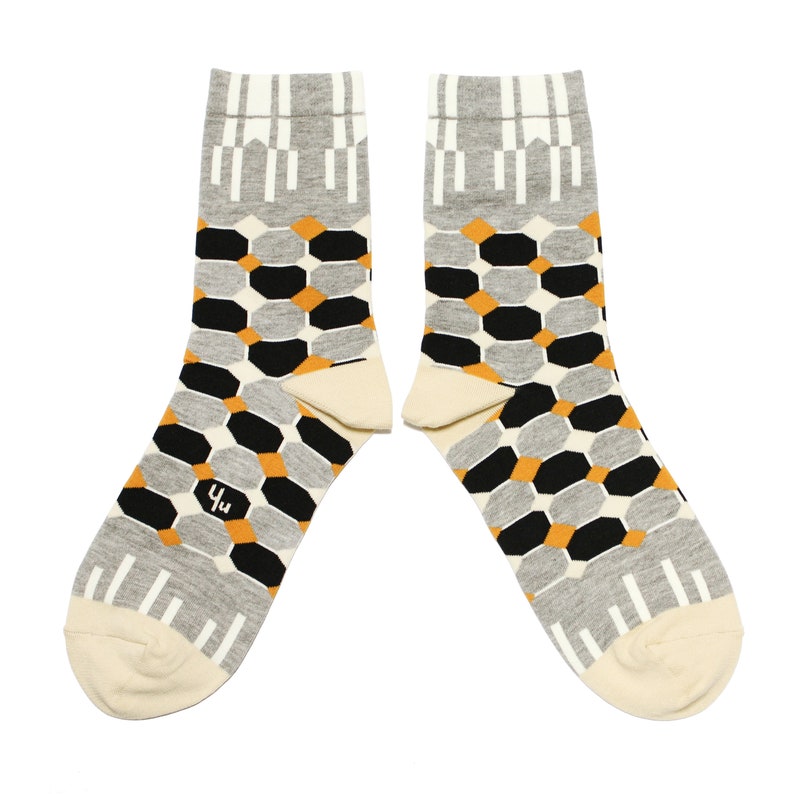 Diamonds Marl Grey Unisex Crew Socks cotton socks colorful fun & comfortable socks image 5