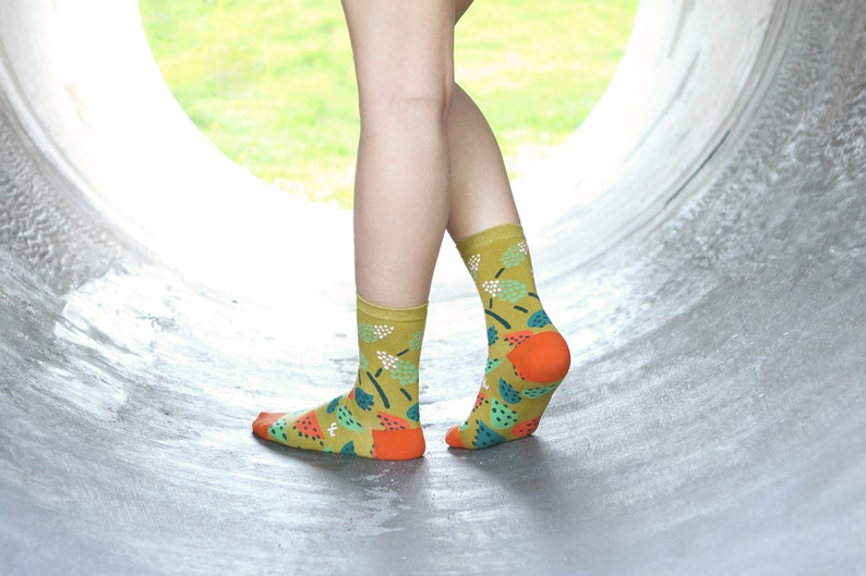 cotton socks colorful fun /& comfortable socks African Hosta Wasabi Unisex Crew Socks