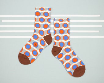 Coffeehouse White Unisex Crew Socks | cotton socks | colorful fun & comfortable socks