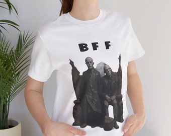 Best Friends Forever,BFF, Funny, Besties, Scary, Weird, Ghoulish, Zombies, Halloween Unisex Jersey Short Sleeve Tee, Dark humor