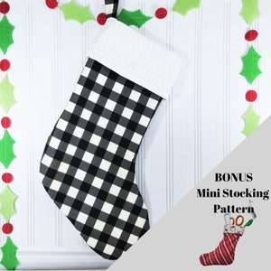 Christmas Stocking Sewing Pattern | stocking pdf pattern, Christmas sewing, holiday sewing, DIY Christmas Craft