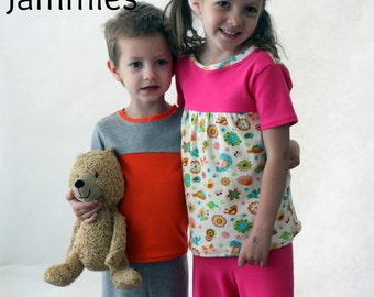 Patrón de pijama de punto: pantalones y top de pijama para bebé (patrón PDF)