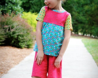 Kids Pajama Sewing Pattern| Jean & Jamey Jammies PDF Sewing Pattern | Knit Pajamas | PJ Pants | Toddler Pajama