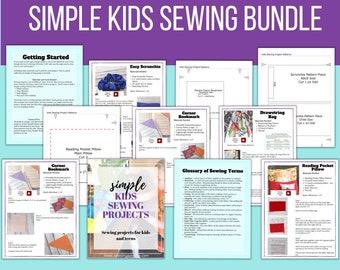 Teach Kids to Sew Bundle, sewing printables, learn to sew, machine sewing, beginner sewing