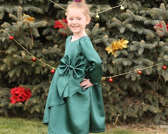 Poinsettia Party Dress PDF Sewing Pattern | Girls dress pattern | Easter Dress | Flower Girl Dress