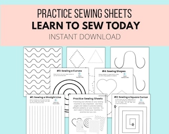 Sewing Practice Sheets: Beginner Sewing Guide (PDF Download)