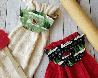 Festive Hanging Towel PDF Pattern |  Holiday Towel Sewing Pattern | Kitchen Towel | hanging towel pattern