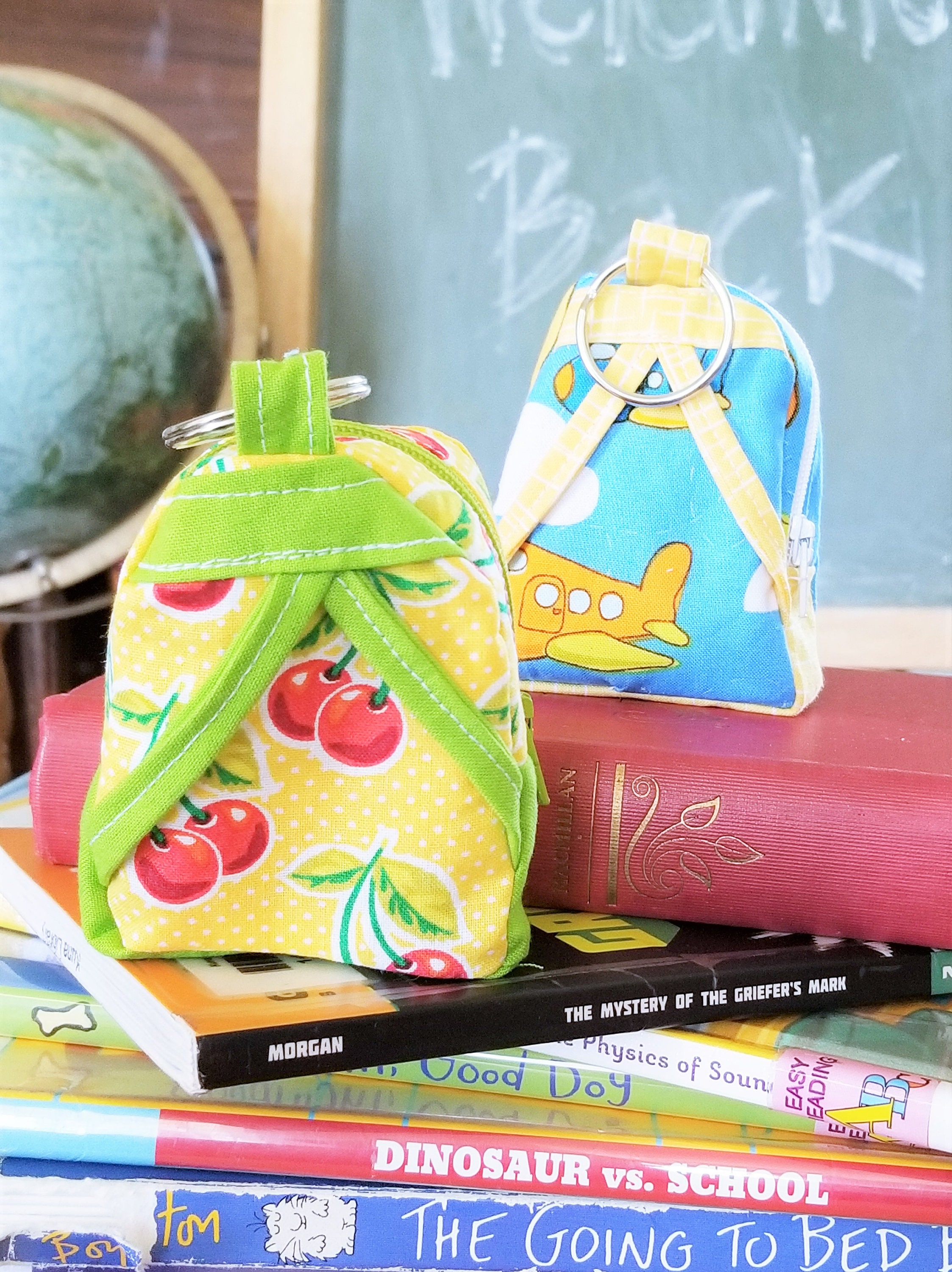 Backpack with shop keychain