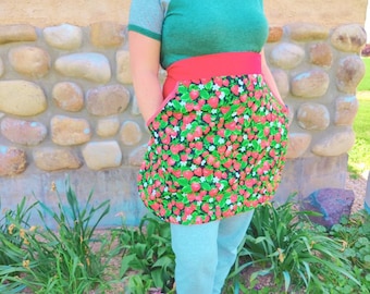 Pocket Apron Sewing, Beginner Half Apron (PDF Pattern)