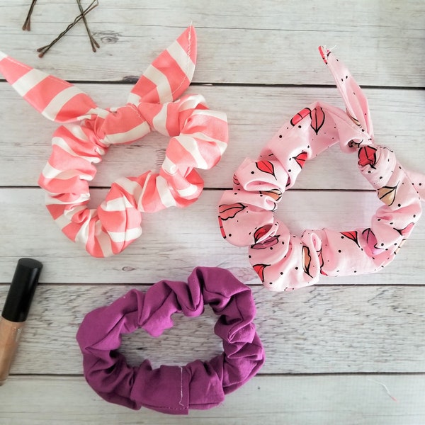 Scrunchie sewing pattern | Bunny ear scrunchie, Scrunchie pattern, Kids scrunchie, Adult scrunchie, teen gift, sewing PDF pattern