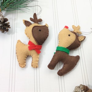 Reindeer Felt Ornament Sewing Pattern: DIY Holiday Decor (PDF Pattern)