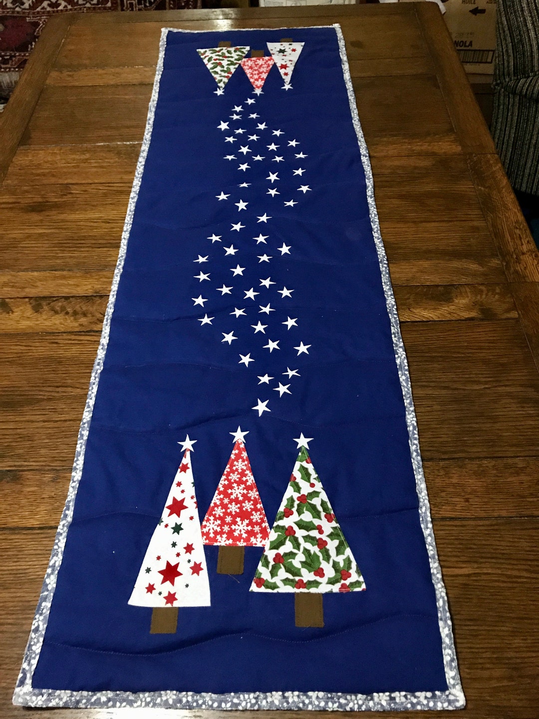 Starry Night Table Runner PDF Sewing Pattern Holiday Table Runner