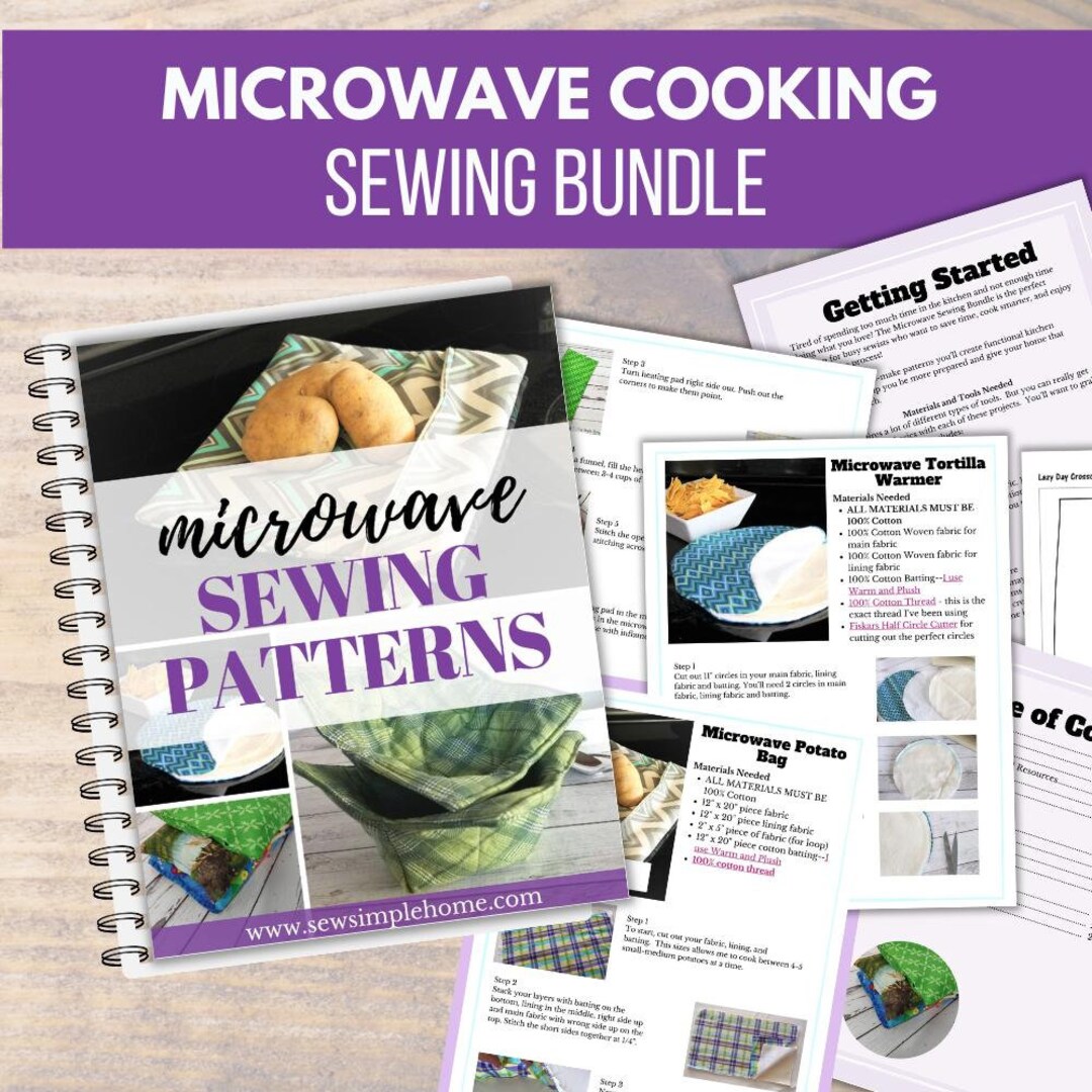 Microwave Cozy Sewing Pattern Bundle | Kitchen Projects (PDF Pattern ...