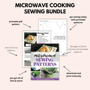 Microwave Cozy Sewing Pattern Bundle | Kitchen Projects (PDF Pattern ...