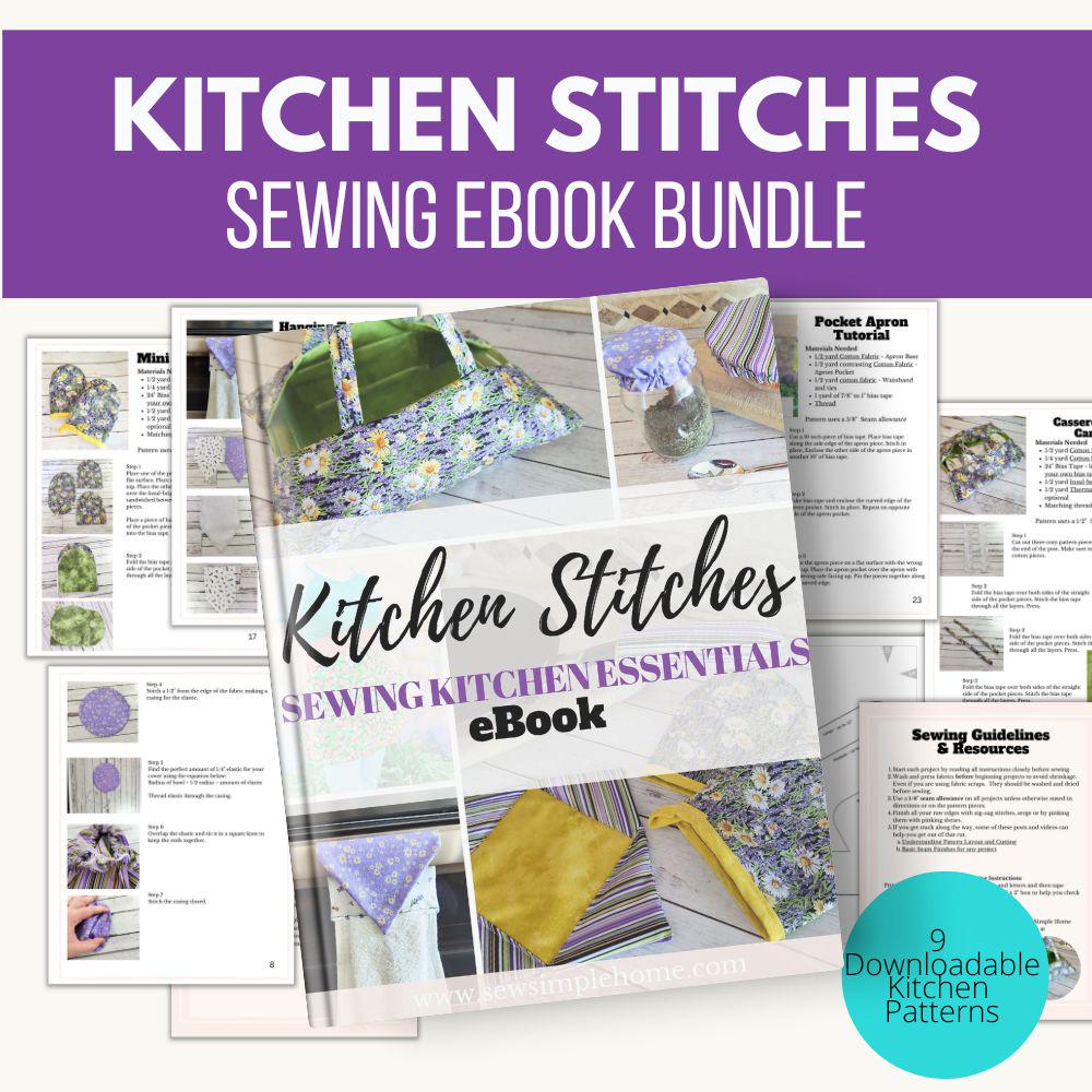 Kitchen Sewing eBook Bundle: Beginner Sewing Patterns (PDF Pattern)