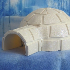 Igloo for Winter Wonderland Fairy Garden OOAK, handmade miniature, Christmas, North Pole