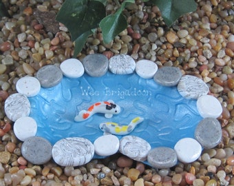 Small Koi pond for Fairy Garden OOAK handmade