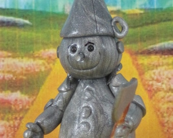 The Tin Man in Wizard of Oz fairy garden OOAK cake topper, ornament, miniature collectible handmade