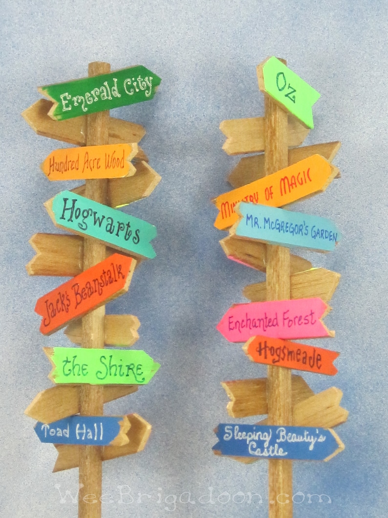 Signpost for Fairy Gardens OOAK Handmade - Etsy
