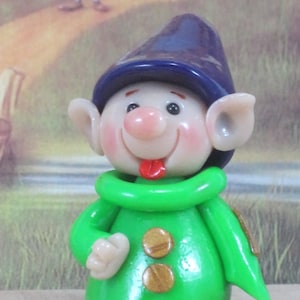Dopey il nano per Fairy Garden OOAK, miniatura fatta a mano, ornamento