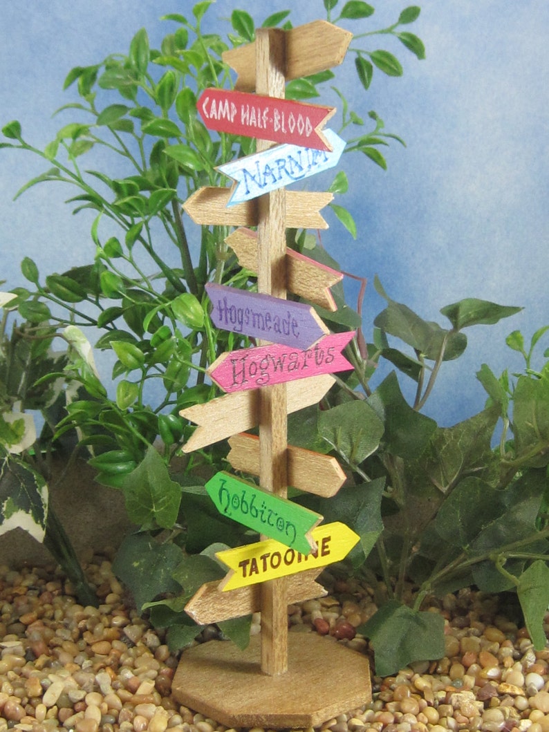 Signpost for Fairy Gardens OOAK Handmade - Etsy