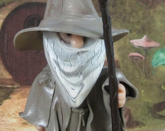 Old Wizard Gandalf for Fairy Garden OOAK handmade miniature