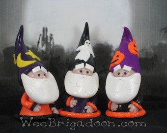 Halloween Gnome for Fairy Gardens OOAK cake topper, ornament handmade miniature