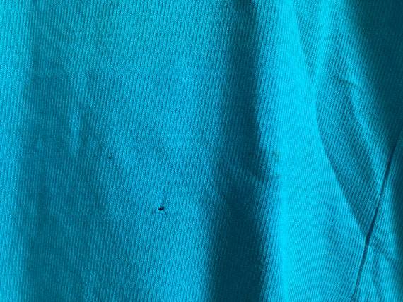 50s Munsingwear Pocket Tee Cotton Knit Turquoise … - image 5