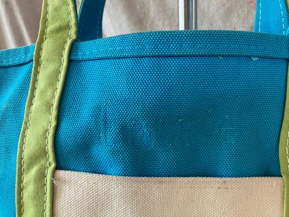 Custom LL Bean Boat & Tote Color Block Canvas Bag… - image 7