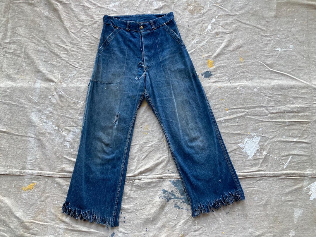Vintage 1940's/50's GWG Donut Button Denim Jeans / Selvedge