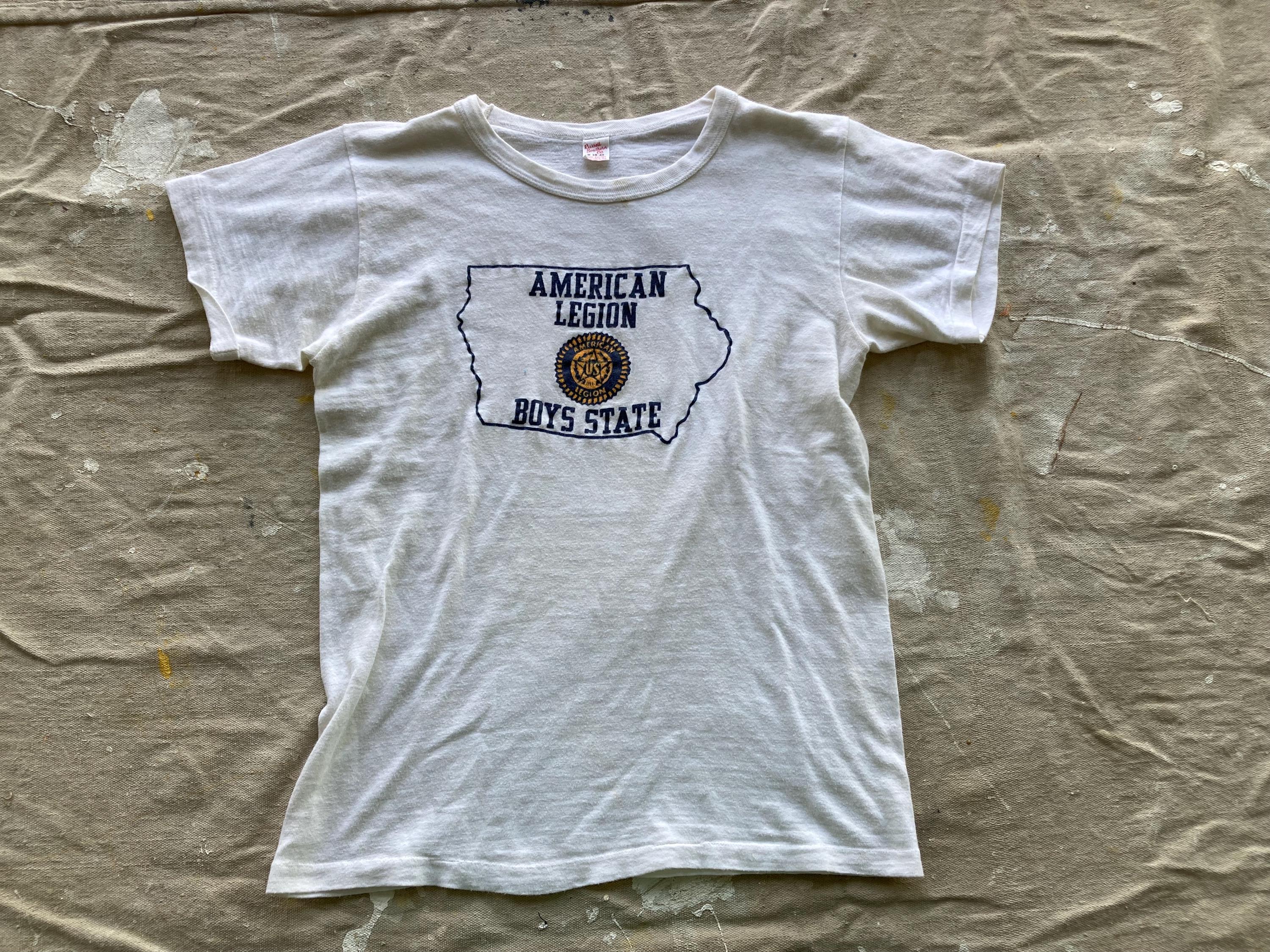 T-shirt Vintage Hanes American Legion Boys State Florida - Taille 2XL Gris - Années 90