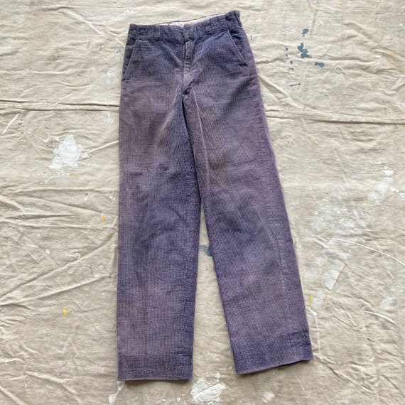 1940s Youth Corduroy Pants Blue Cotton Trousers Be