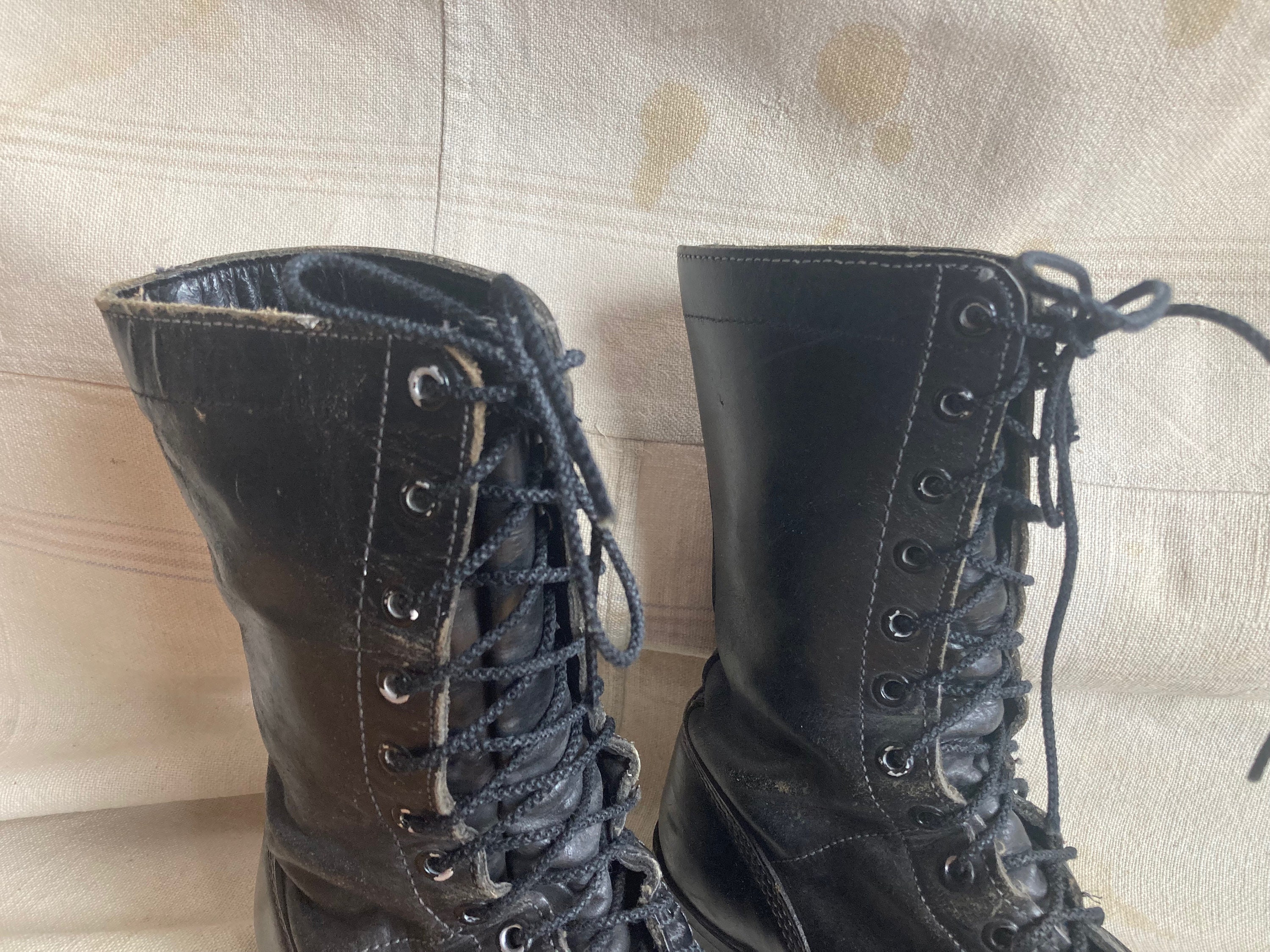 60s 8 8 1/2 Jump Boots Military Combat Boots W 9 1/2 10black