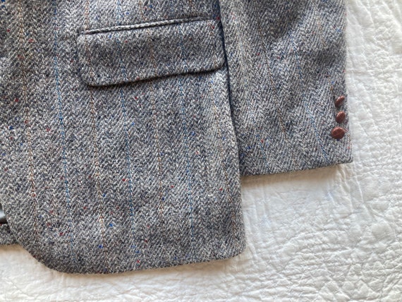 M Size 40 60s Harris Tweed Sport Coat Wool Rainbo… - image 4
