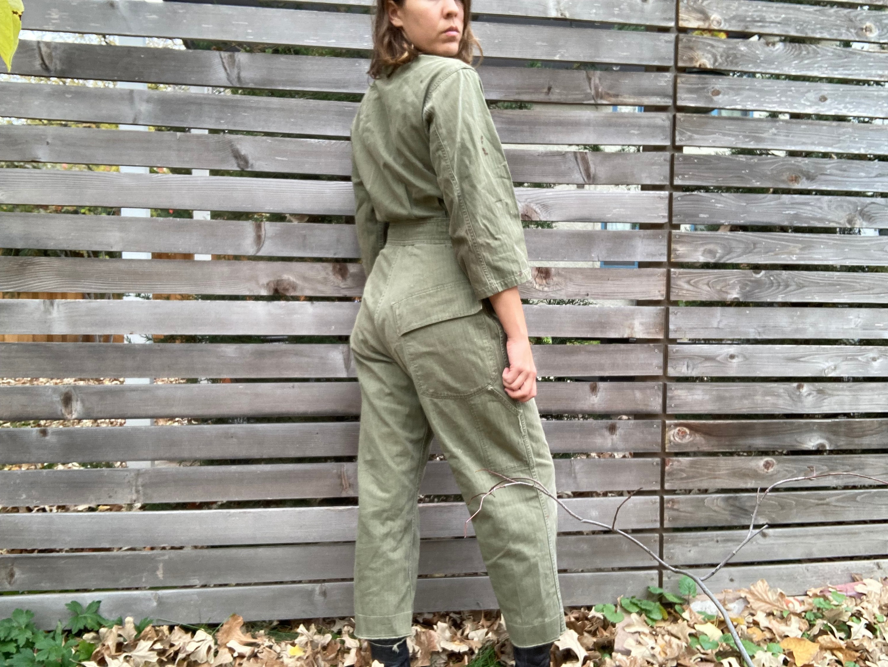 60s Cotton Sateen HBT Coveralls OG-107 Herringbone Twill 60s Cotton Sateen HBT Coveralls OG-107 Herringbone Twill