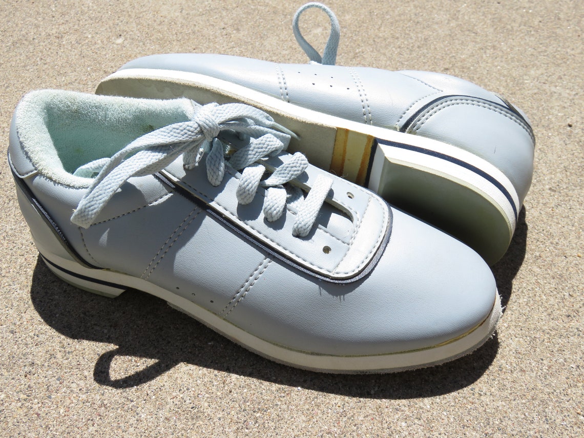 70s 80s Deadstock Baby Blue Sneakers Bowling Shoes Tennis