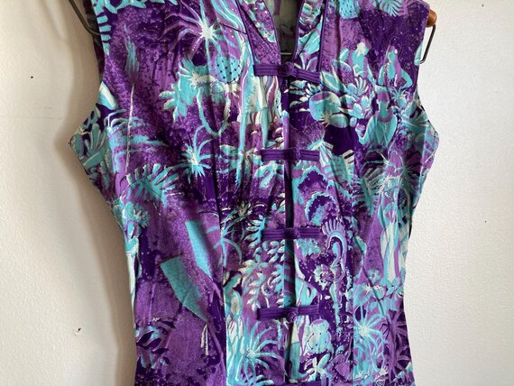 1940s Rare Hawaiian Wiggle Print Dress